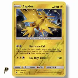 Zapdos 24/68 - 2019 Hidden Fates Reverse Holo Pokemon Card LP/M - Image 1