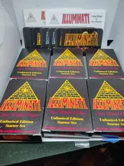 STARTER SET ILLUMINATI New World Order 250+ Cards 6 Open Boxes Unsorted 2 Bookle - Image 1