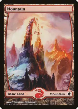 Mountain (244) Zendikar NM Basic Land Extended / Full Art MAGIC CARD ABUGames - Image 1