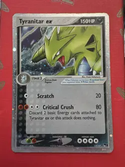 Pokemon TCG Tyranitar EX Cosmos Holo Ultra Rare Card 17/17 Pop Series 1 - Image 1