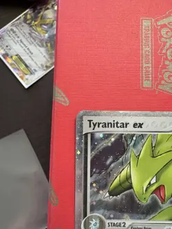 Pokemon TCG Tyranitar EX Cosmos Holo Ultra Rare Card 17/17 Pop Series 1 - Image 4