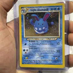 Pokemon Light Azumarill 13/105 Holo Neo Destiny Pokemon Card WOTC LP Vintage TCG - Image 1