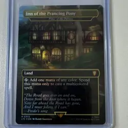 Wizards Inn of the Prancing Pony LOTR Land Mythic Colorless Foil Borderless 372… - Image 1