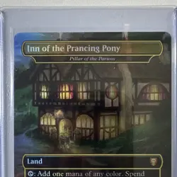 Wizards Inn of the Prancing Pony LOTR Land Mythic Colorless Foil Borderless 372… - Image 3