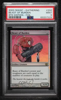 Beast of Burden Foil Magic: 8th Edition PSA 9 MINT 2003 - Image 1