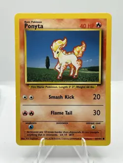 Vintage Ponyta 060/102 Base Set Regular TCG Pokemon Card LP - Image 1