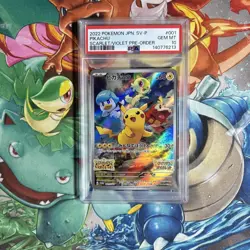 PIKACHU 001/SV-P SCARLET & VIOLET PRE-ORDER SV PROMO POKEMON JAPANESE PSA 10 - Image 1