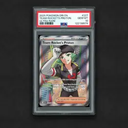2025 Pokemon DRI EN #227 Team Rocket's Proton Ultra Rare Full Art PSA 10 - Image 1