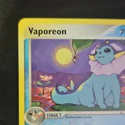 Pokemon Vaporeon 25/100 EX Sandstorm Rare Regular Stage 1 2003 - Image 3