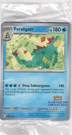 Feraligatr SVP213 Illustration Contest 2024 Promo Sealed – Pokemon TCG - Image 1