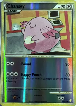 Chansey 58/123 Common HeartGold & SoulSilver Pokemon Reverse Holo Lightly Played - Image 1