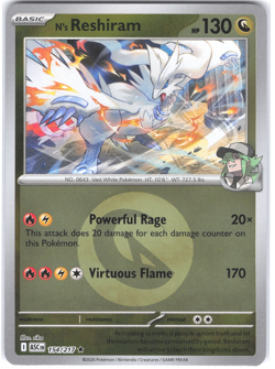 N's Reshiram 154/217 Energy Reverse Ascended Heroes NM Pokemon TCG - Image 1