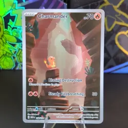 Pokemon TCG Charmander 168/165 Scarlet & Violet 151 Illustration Rare Holo NM - Image 1