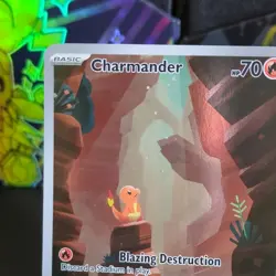 Pokemon TCG Charmander 168/165 Scarlet & Violet 151 Illustration Rare Holo NM - Image 2