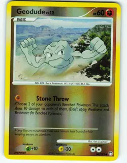 Geodude - Reverse Holo - 84/123 Mysterious Treasures - Pokemon TCG - 2007 - Image 1