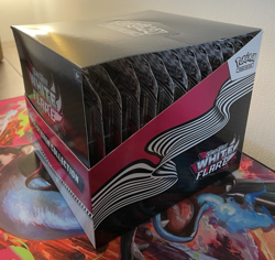 OPENED Pokemon TCG White Flare Tech Sticker Collection Display - 12 Blisters - Image 2