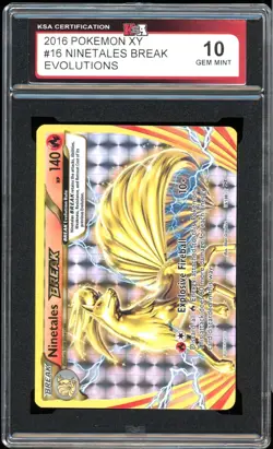 2016 Pokemon XY Evolutions #16 Ninetales Break KSA 10 Gem Mint - Image 1