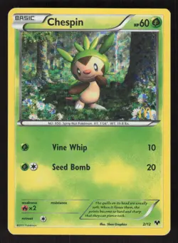 Pokemon TCG McDonald's Promos Holo Chespin #002/012 - Image 1