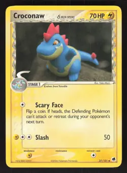 Pokemon TCG Dragon Frontiers Croconaw Delta Species #27/101 - Image 1
