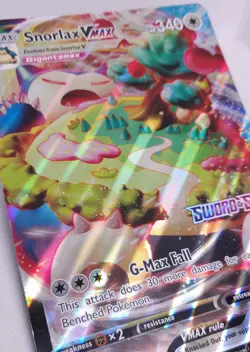 Pokemon Snorlax Vmax JUMBO Holo Ultra Rare 142/202 In Top Loader! - Image 2