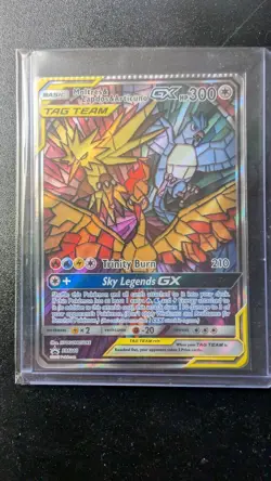 Moltres & Zapdos & Articuno GX SM210 Sm Holo (CRIMP ERROR) Promo Pokemon - Image 1