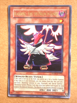 yugioh Blackwing - Vayu Emblem of Honor ANPR-EN005 Unlimited Ed Ultra Played - Image 1