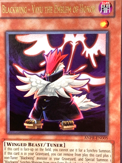 yugioh Blackwing - Vayu Emblem of Honor ANPR-EN005 Unlimited Ed Ultra Played - Image 2
