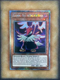 Yugioh Blackwing - Vayu the Emblem of Honor RA03-EN224 Platinum Secret 1st Ed NM - Image 1