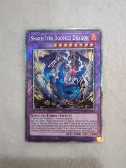 RA05-EN039 Snake-Eyes Doomed Dragon Platinum Secret Rare 1st Ed YuGiOh - Image 1
