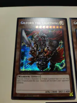 3x Yugioh! Gilford the Lightning SBC2-ENC01 Prismatic Secret Rare 1st Ed LP - Image 3