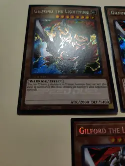 3x Yugioh! Gilford the Lightning SBC2-ENC01 Prismatic Secret Rare 1st Ed LP - Image 4