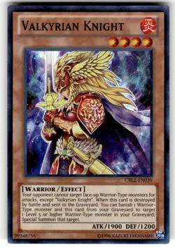 CBLZ-EN039 Valkyrian Knight Super Rare UNL Edition Yugioh NM - Image 1