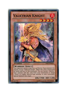 VALKYRIAN KNIGHT CBLZ-EN039 1st EDITION SUPER RARE YUGIOH TCG LP - Image 1