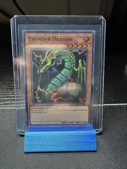 YUGIOH THUNDER DRAGON HISU-EN046 SUPER 1ST ED NM - Image 1