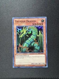 YUGIOH THUNDER DRAGON HISU-EN046 SUPER 1ST ED NM - Image 4