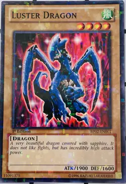 Yugioh - Luster Dragon BP02-EN001 1st Edition In Sleeve Never Played - Image 2