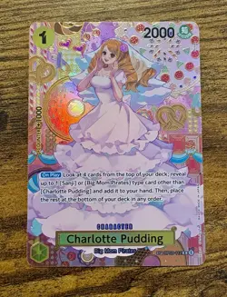 Bandai One Piece TCG Charlotte Pudding OP03-112 SP R Alternate Art Foil Card - Image 1