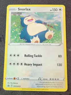 Pokemon SNORLAX SWSH032 Holo Promo - Sword & Shield Promo Cards *LP - Image 1