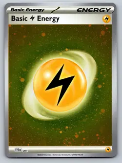 2023 Basic Lightning Energy 004/024 Common Cosmos Holo Pokemon Card SVE EN NM - Image 1