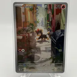 Pokemon TCG Litleo IR 139/132 Illustration Rare Pokemon Card Mega Evolutions - Image 1