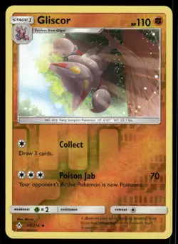 Pokemon Cards Gliscor 99/214 Reverse Holo Unbroken Bonds Uncommon NM - Image 1