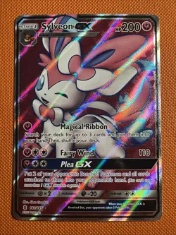 Sylveon GX 140/145 Full Art - SM Guardians Rising Pokemon Card NM - Image 1