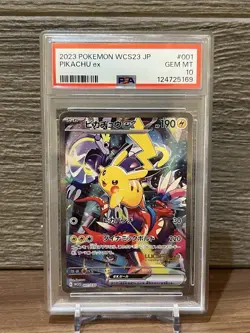 PSA 10 Pikachu ex 001/030 WCS23 Pokemon Card From Original Owner - Image 1