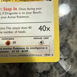 Pokemon Fossil Dragonite 19/75 Non Holo NM - Image 4
