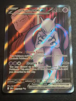 Team Rocket’s Mewtwo 213/182 Pokemon TCG Destined Rivals Ultra Rare Card NM - Image 1