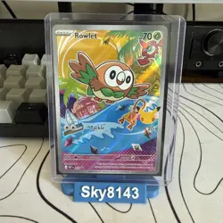 Pokemon TCG Rowlet 043 Me: Me Mega Evolution Promo Holo - Image 1