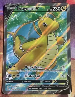 Pokemon TCG: 2022 Pokemon Go Dragonite V Full Art 076/078 - Image 1