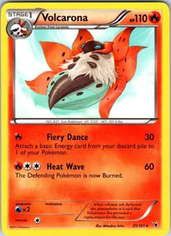 Volcarona 21/101 Noble Victories Pokemon TCG NM Normal - Image 1