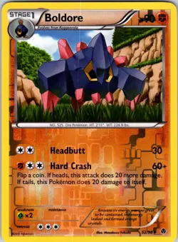 Boldore (52) 52/98 Emerging Powers Pokemon NM/LP Reverse Holo - Image 1