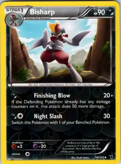 Bisharp (76) 76/101 Noble Victories Pokemon NM/LP Reverse Holo - Image 1